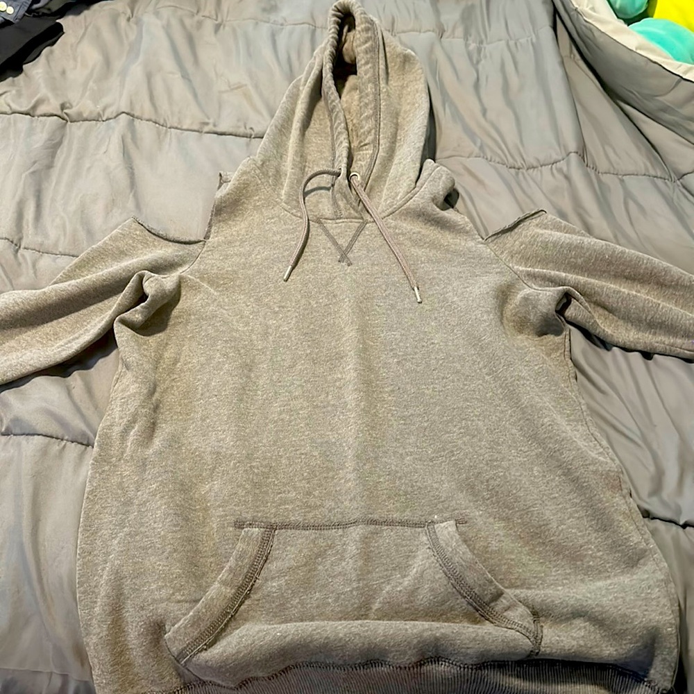 Medium gray cutout hoodie from Hollister, never worn!